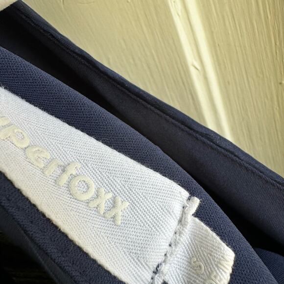 Superfoxx Sheer Stripe Superplice Midi Dress Navy - Picture 9 of 10